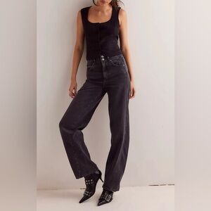 Free People Aster High Rise Straight